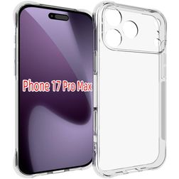Mobigear Cushion Coque Transparente iPhone 17 Pro Max Coque arrière en TPU Souple - Transparent