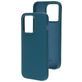 Mobiparts Coque iPhone 14 Pro Coque arrière en Silicone - Blueberry Blue