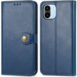 Mobigear Snap Button Housse Xiaomi Redmi A1 4G Etui Porte-Monnaie - Bleu