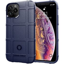 Mobigear Rugged Shield Coque iPhone 12 Pro Max Coque arrière en TPU Souple Anti-Chocs - Bleu
