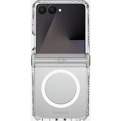 ITSKINS Level 2 HybridMagClear R Coque Transparente Samsung Galaxy Z Flip 8 MagSafe Coque arrière Rigide Anti-Chocs - Transparent