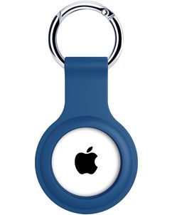 Xccess Keychain Coque Apple AirTag Porte-clés en Silicone Souple - Bleu