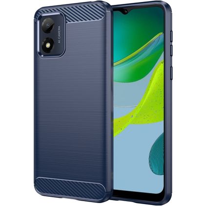 Mobigear Brushed Slim Coque Motorola Moto E13 Coque arrière en TPU Souple - Bleu