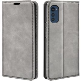 Mobigear Retro Slim Housse Motorola Moto E32s Etui Porte-Monnaie - Gris