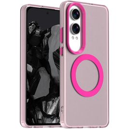 Mobigear Shockproof Coque OnePlus Nord CE 4 Lite MagSafe Coque arrière Rigide - Rouge