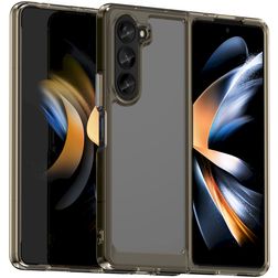 Mobigear Crystal Coque Samsung Galaxy Z Fold 5 Coque arrière Rigide - Gris