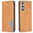 Mobigear Rhombus Slim Housse Samsung Galaxy S25 Etui - Cognac