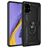 Mobigear Armor Ring Samsung Galaxy A51 Plastique rigide Coque arrière Antichoc avec bague de maintien - Noir