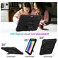 Mobigear SureGrip Coque iPad 10 (2022) Coque Arrière Rigide Antichoc + Porte-crayon + Bandoulière + Support Amovible - Noir