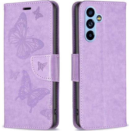 Mobigear Butterfly Housse Samsung Galaxy A54 Etui Porte-Monnaie - Violet