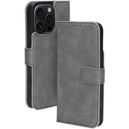 Mobiparts Classic Wallet MagSafe iPhone 16 Pro Étui Portefeuille - Granite Grey