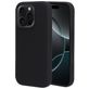 Mobiparts Coque iPhone 16 Pro Coque arrière en Silicone - Noir