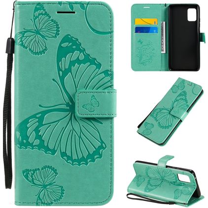 Mobigear Butterfly Samsung Galaxy A51 5G Étui Portefeuille - Turquoise