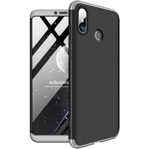 Mobigear TriGuard Coque Xiaomi Mi Max 3 Coque arrière Rigide - Noir / Argent