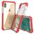Mobigear Full Bumper Coque iPhone XS Coque arrière Rigide Anti-Chocs - Transparent / Rouge