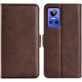 Mobigear Slim Magnet Housse Realme GT Neo 3 Etui Porte-Monnaie - Marron