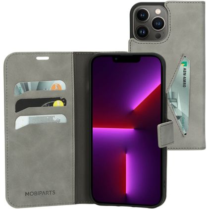 Mobiparts Classic Wallet Housse iPhone 13 Pro Max Etui Porte-Monnaie - Granite Grey
