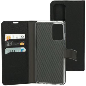 Mobiparts Saffiano Wallet Housse Samsung Galaxy A72 Etui Porte-Monnaie - Noir