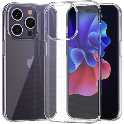 Mobigear Basics Coque Transparente iPhone 15 Pro Max Coque arrière en TPU Souple - Transparent