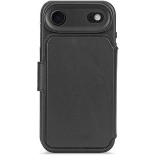 Decoded Detachable Wallet Housse iPhone Air MagSafe Etui avec Coque Détachable en Cuir Véritable Porte-Monnaie - Noir