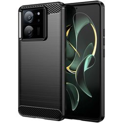 Mobigear Brushed Slim Xiaomi 13T TPU souple Coque arrière - Noir