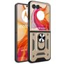Mobigear Armor Ring Coque Motorola Razr 50 Ultra Coque arrière Rigide Anti-Chocs avec Anneau-Support - Or