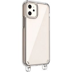 Mobigear Mix & Match Transparent iPhone 12 Mini TPU souple Coque avec cordon - Transparent