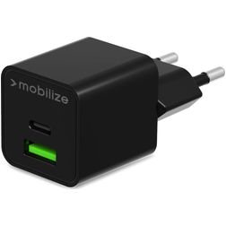 Mobilize Double USB / USB-C Chargeur Sans câble Power Delivery 30W - Noir