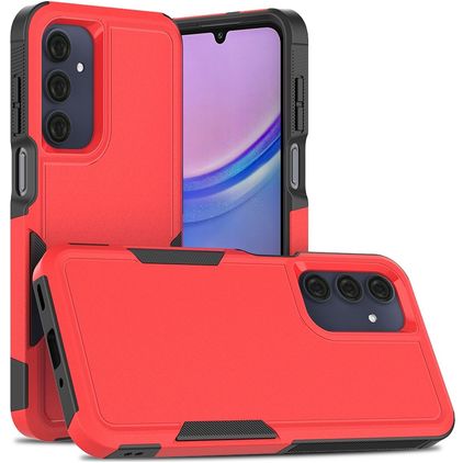 Mobigear Heavy Armor Coque Samsung Galaxy A16 Coque arrière Rigide Anti-Chocs - Rouge