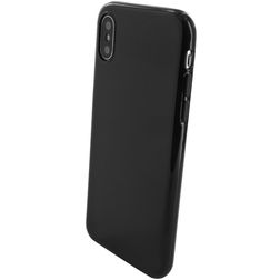 Mobiparts Classic Coque iPhone XS Coque arrière en TPU Souple - Noir
