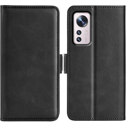 Mobigear Slim Magnet Housse Xiaomi 12 Etui Porte-Monnaie - Noir