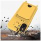 Mobigear Lanyard Card iPhone 16 Plus Coque avec cordon en Silicone et Porte-Cartes - Jaune