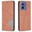 Mobigear Rhombus Slim Housse Motorola Moto G85 Etui - Marron