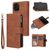 Mobigear Zipper Housse iPhone 12 Etui Porte-Monnaie - Marron