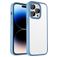 Mobigear Crystal Coque iPhone 14 Pro Coque arrière Rigide Anti-Chocs - Transparent / Bleu