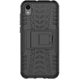 Mobigear Tire Coque HONOR 8S Coque arrière Rigide Anti-Chocs avec Support Amovible - Noir