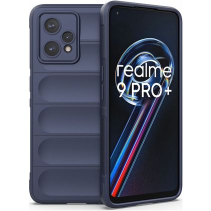 Mobigear Bumpy Realme 9 Pro Plus TPU souple Coque arrière - Bleu foncé