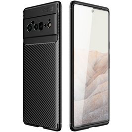 Mobigear Racing Coque Google Pixel 6 Pro Coque arrière en TPU Souple - Noir