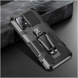 Mobigear Armor Stand Coque Samsung Galaxy A52s 5G Coque arrière Rigide Anti-Chocs avec Support Amovible - Noir