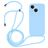 Mobigear Lanyard iPhone 14 Plus Coque avec cordon en Silicone - Baby Blue Mobigear Lanyard iPhone 14 Plus Coque avec cordon en Silicone - Baby Blue