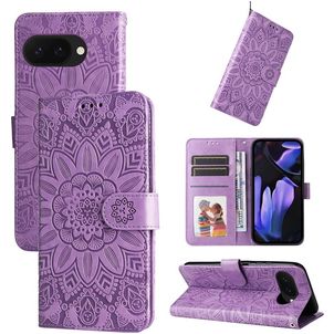 Mobigear Sunflower Housse Google Pixel 9a Etui Porte-Monnaie - Violet