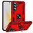 Mobigear Armor ring Samsung Galaxy A57 Plastique rigide Coque arrière Antichoc avec bague de maintien - Rouge