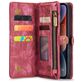 Caseme 008 Housse iPhone 14 Etui avec Coque Détachable Porte-Monnaie - Rouge