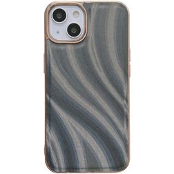 Mobigear Wavy iPhone 14 Plus Plastique rigide Coque arrière - Argent