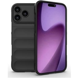 Mobigear Bumpy Coque iPhone 18 Pro Max Coque arrière en TPU Souple - Noir