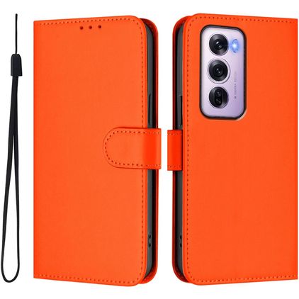 Mobigear Urban Wallet Housse OPPO Reno 12 Pro Etui Porte-Monnaie - Orange