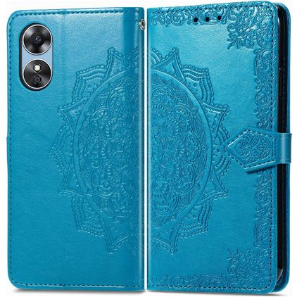 Mobigear Mandala OPPO A17 Étui Portefeuille - Bleu
