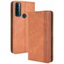 Mobigear Sensation Housse TCL 20 SE Etui Porte-Monnaie - Marron