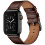 Mobigear Firenze Bracelet Cuir Apple Watch Fermeture boucle ardillon - 42/41/40/38 mm - Marron