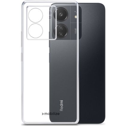 Mobilize Gelly Coque Transparente Xiaomi Redmi 13C Coque arrière en TPU Souple - Transparent